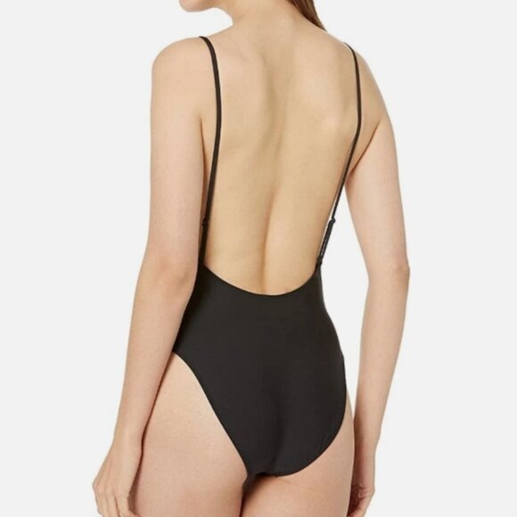 NWT! Volcom Black Simply Seamless Convertible Cutout One Piece Swimsuit NEW! - Picture 4 of 4